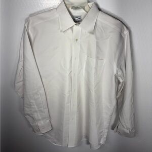 L.L. Bean Men's Crisp White Dress Shirt 347